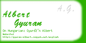 albert gyuran business card
